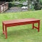 Highwood Usa 4ft Lehigh Picnic Bench Outdoor Furniture for Patio, Backyard, Garden AD-BENN2-RED - alternate 3